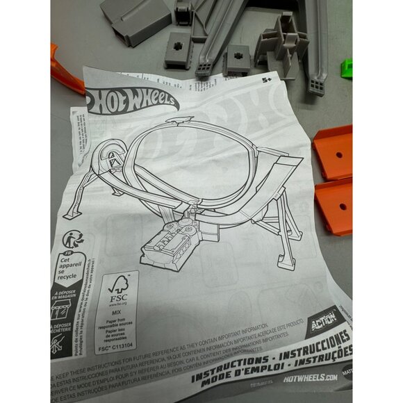 Hot Wheels Power Shift Raceway Track Set Builder Loop Kit Instructions READ - Picture 7 of 9